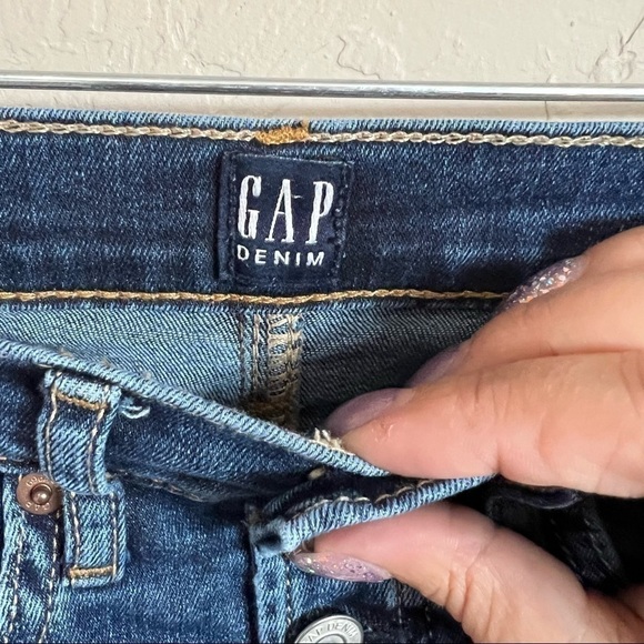 Gap True Skinny Exposed Button Fly Raw Hem Denim Jeans - Picture 9 of 9